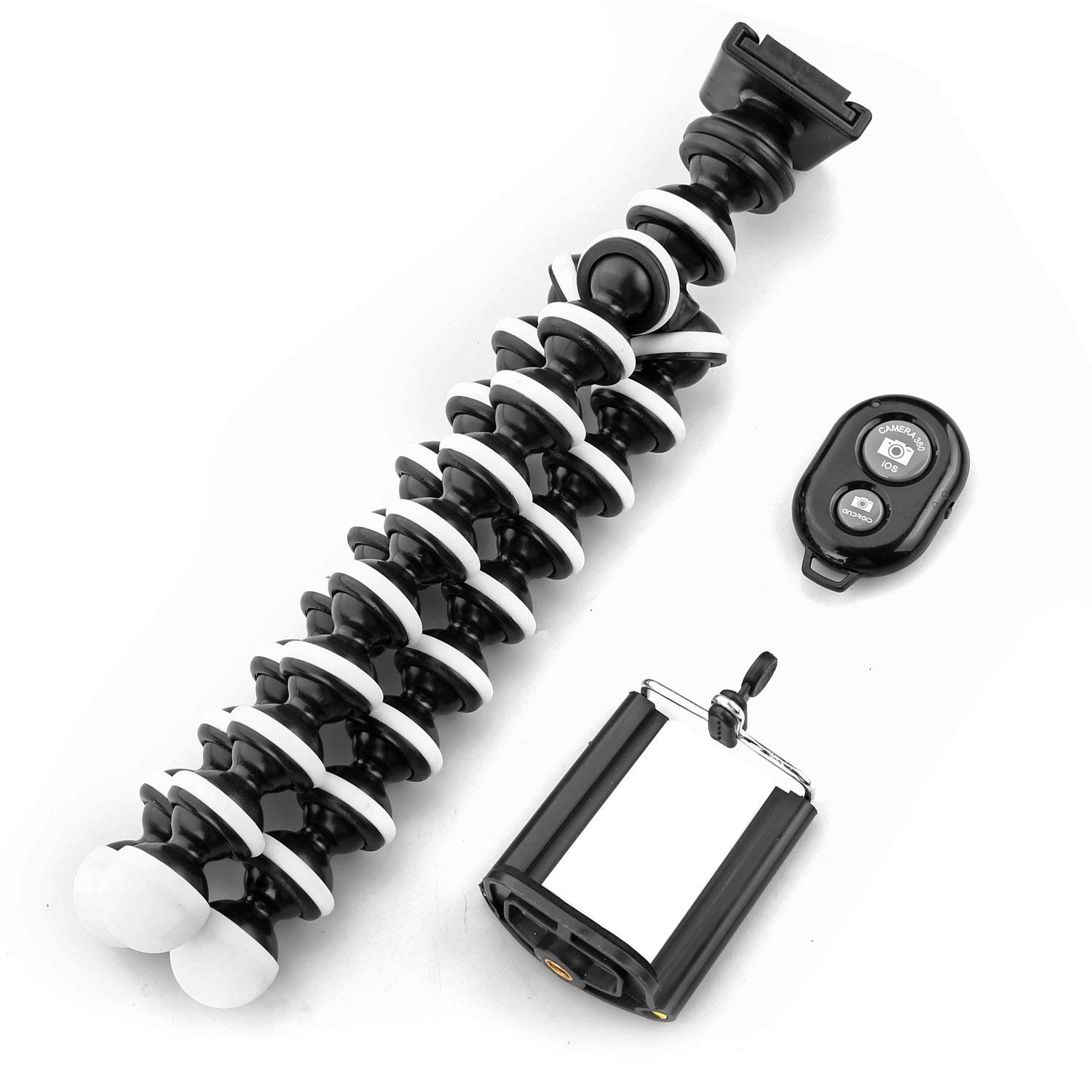 Mini palo Selfie para teléfono, soporte de trípode con Control remoto, Clip de teléfono Compatible con iPhone Xs MAX XR X 8P 7P 6S Galaxy S9 Plus: Default Title