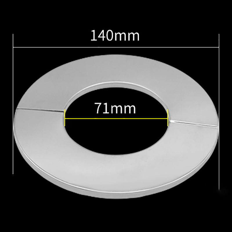 Stainless Steel Water Pipe Faucet Decorative Cover Self-Adhesive Cover Chrome Pipe Wall Covers Faucet Accessories: 140x71mm