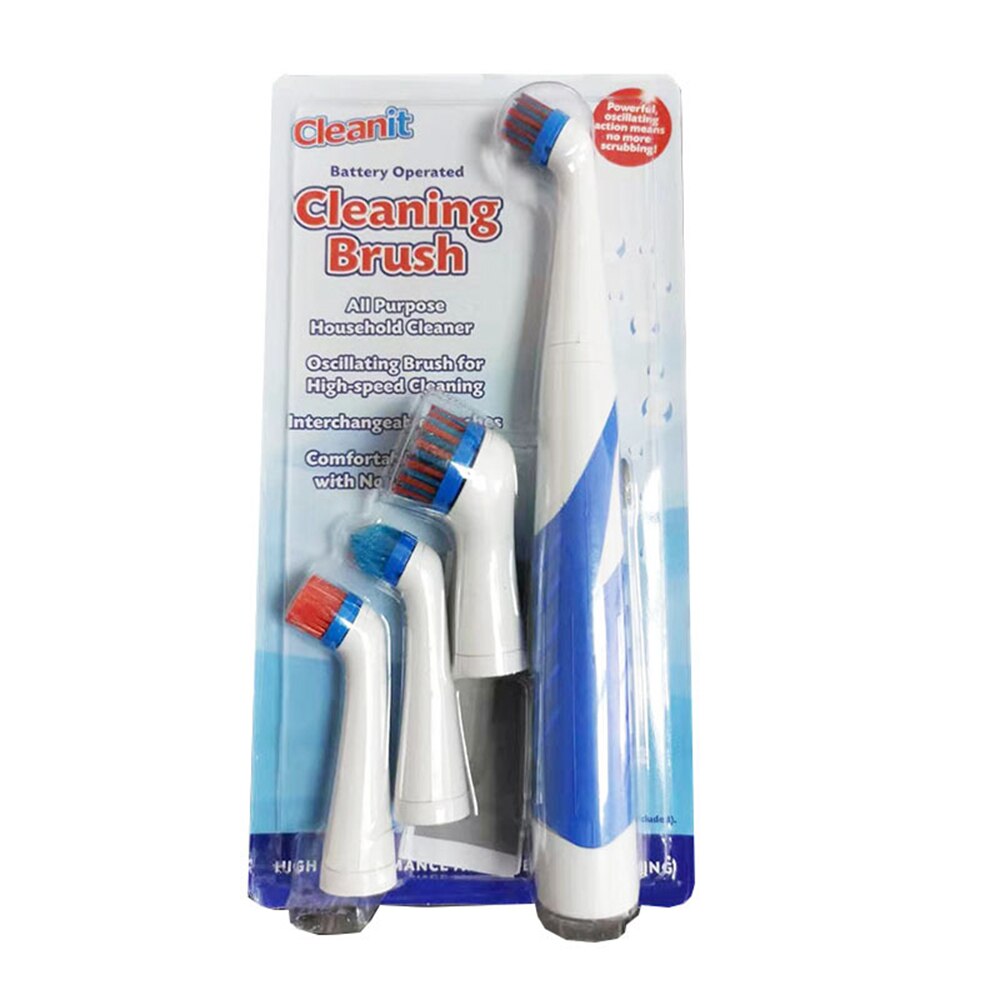 Handheld Cleaning Brush With Detachable Head Electric Sonic Scrubber Cordless Cleaning Brush Household Cleaning Brush