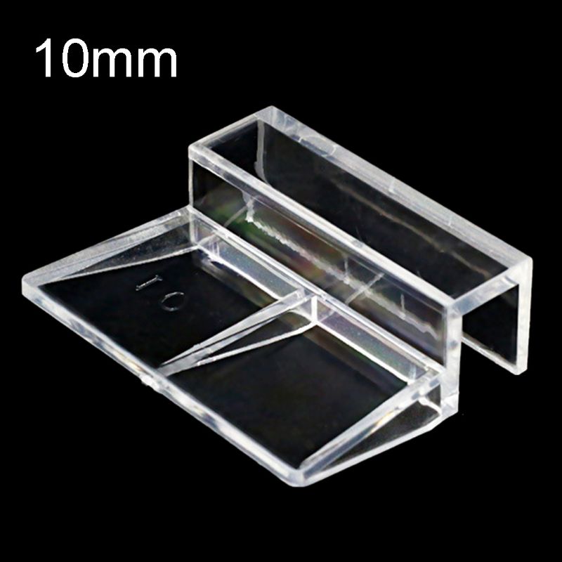 10 pz 6mm/8mm/10mm serbatoio di pesce clip acriliche supporto per coperchio coperchio acquario 95AA: 10mm