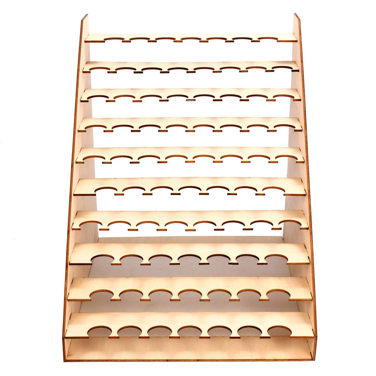 Wooden 10 Layers Modular Paint Box Organizer Storage Tools Supplies Collapsible 75 Pots Wooden Paint Bottles Storage Rack Holder