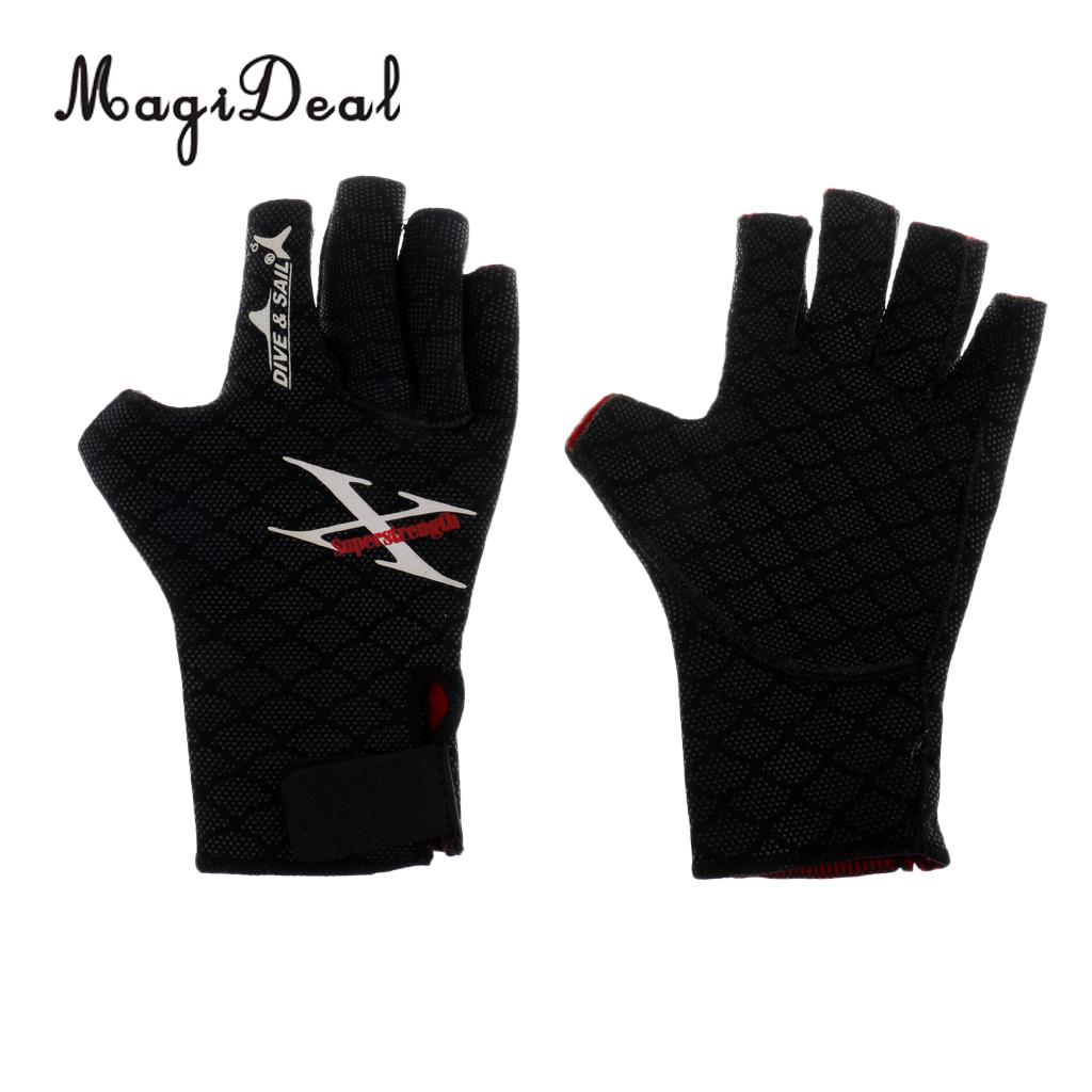 Magideal macio esportes aquáticos mergulho snorkeling surf wetsuit luvas sem dedos s/m/l para caiaque rafting barco canoa acce