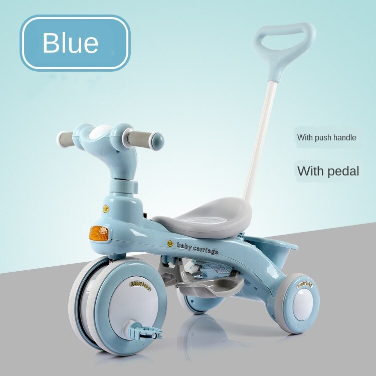 Baby Driewieler Pedaal Fiets 1-3 Jaar Oude Kinderen Rit Op Auto Lopen Tool Drie Wiel Fiets Baby Kinderwagen met Muziek Licht: H