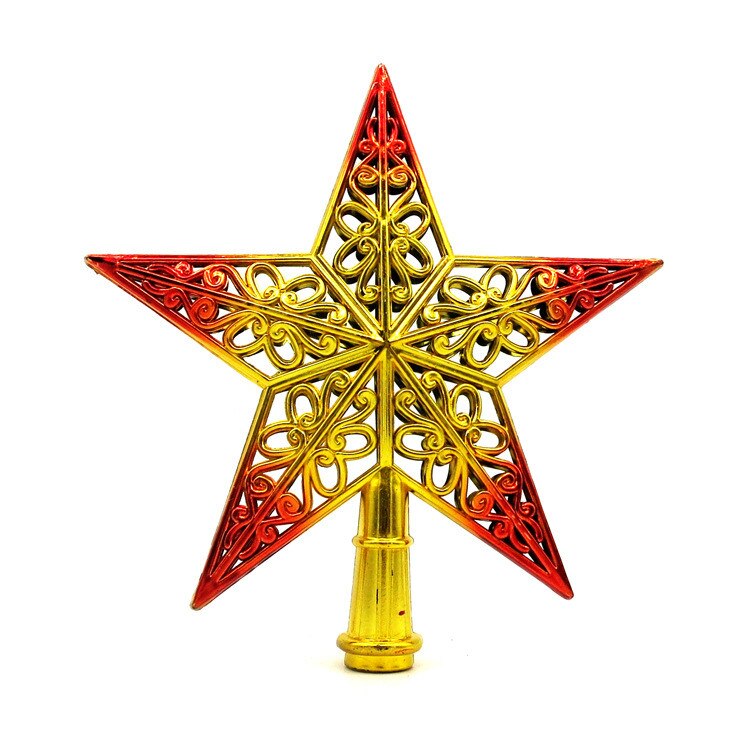 Kerstboom Top Decoraties Sparkle Sterren Hangen Xmas Ornament Treetop Topper Jaar: RD