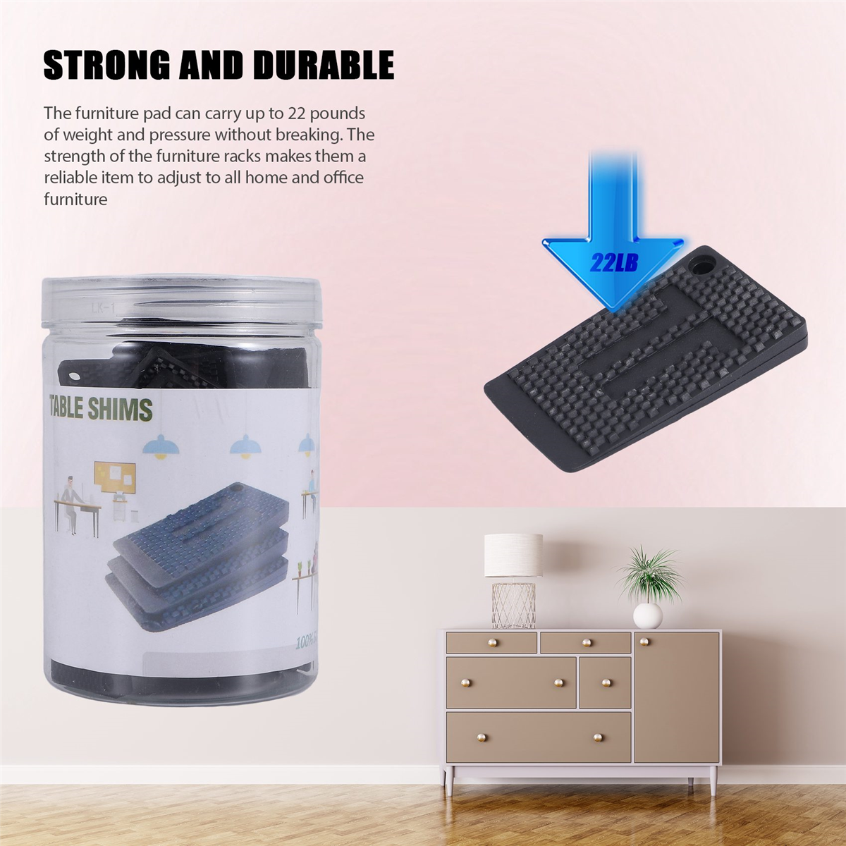 Cales en plastique pour droeling, pot de 36 pièces, cale de bain et de table, abati eurs de bricolage pour meubles, table, chaise