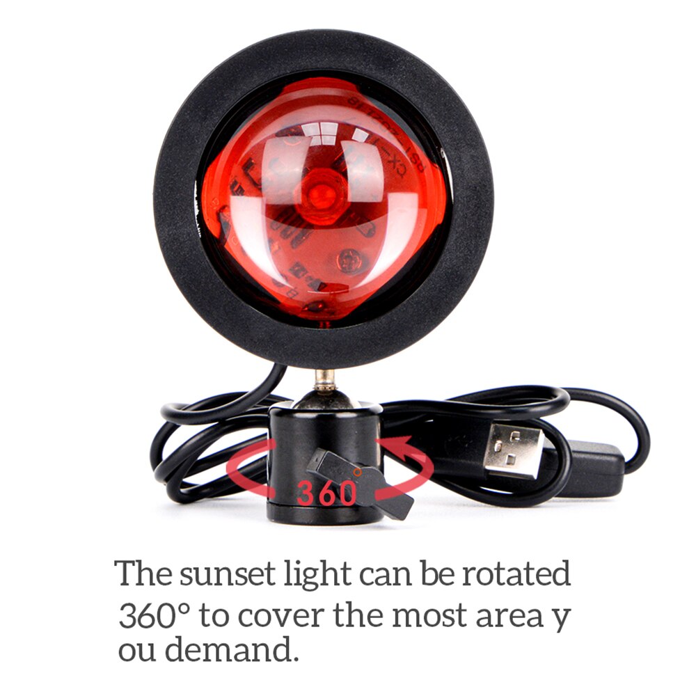 USB Sunset Lamp Rainbow Set For Bedroom Home Tiktok Led Atmosphere Decoration Night Light With Tripod Photographic Lighting