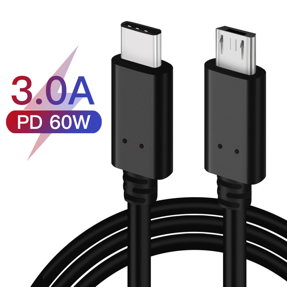 1M USB Type C to Micro usb 5-pin cable Type C USB-C 3.1 Micro Usb cable OTG Usb C Usbc Fast charging data for Android devices