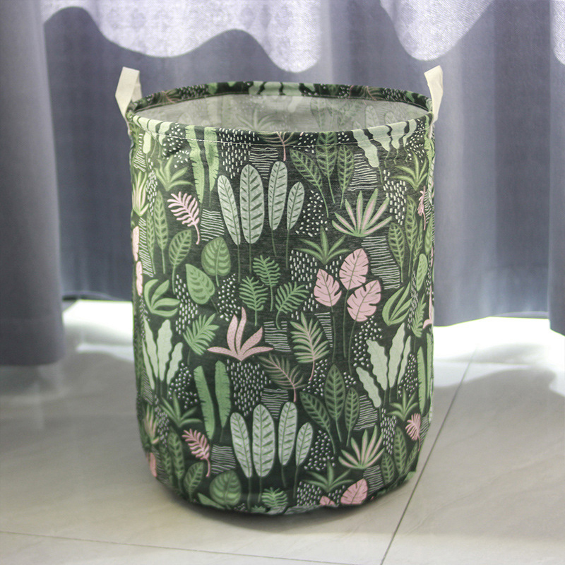 Badezimmer Schmutziger Wäschekorb, zusammenklappbar, Wäschekorb, Tasche, Zuhause, Aufbewahrungstasche, Organizer, Wäschekörbe aus Baumwolle: Licht Grün