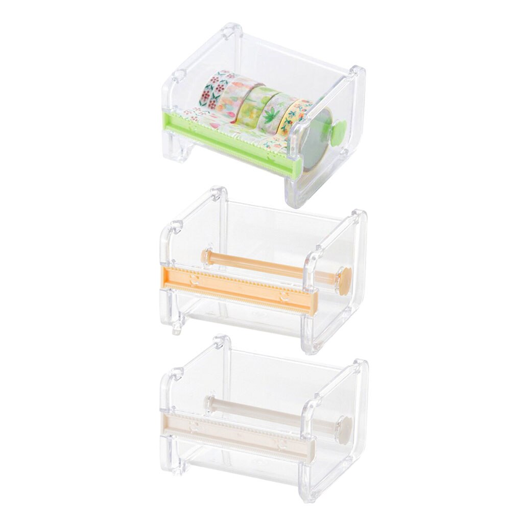 Adhesive Tape Dispenser Office Desktop Paper Stationery Masking Tape Holder Storage Organizer Dispenser