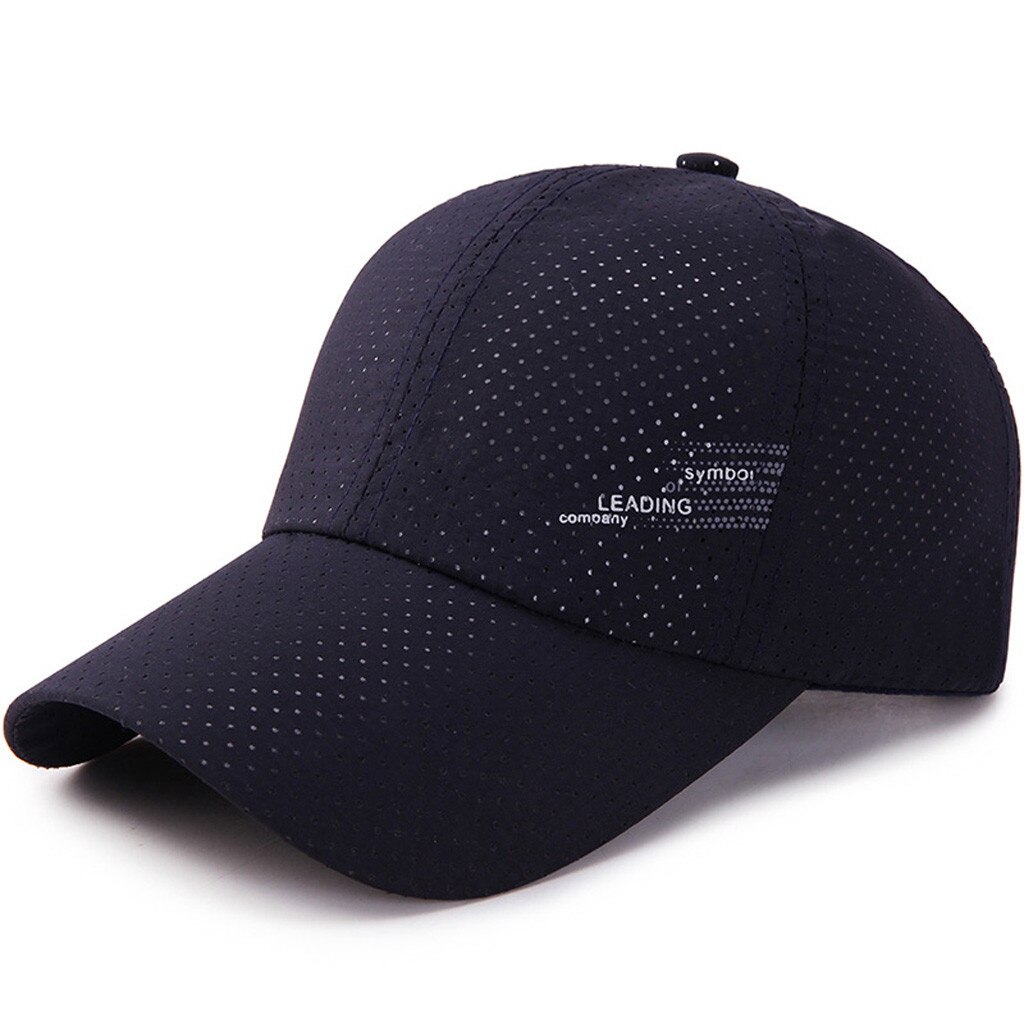 Summer Outdoor Suitable Mesh Patchwork Baseball Cap Unisex Soft And Comfortable Sun Hat Baseball Caps Шапка#l: Navy Blue