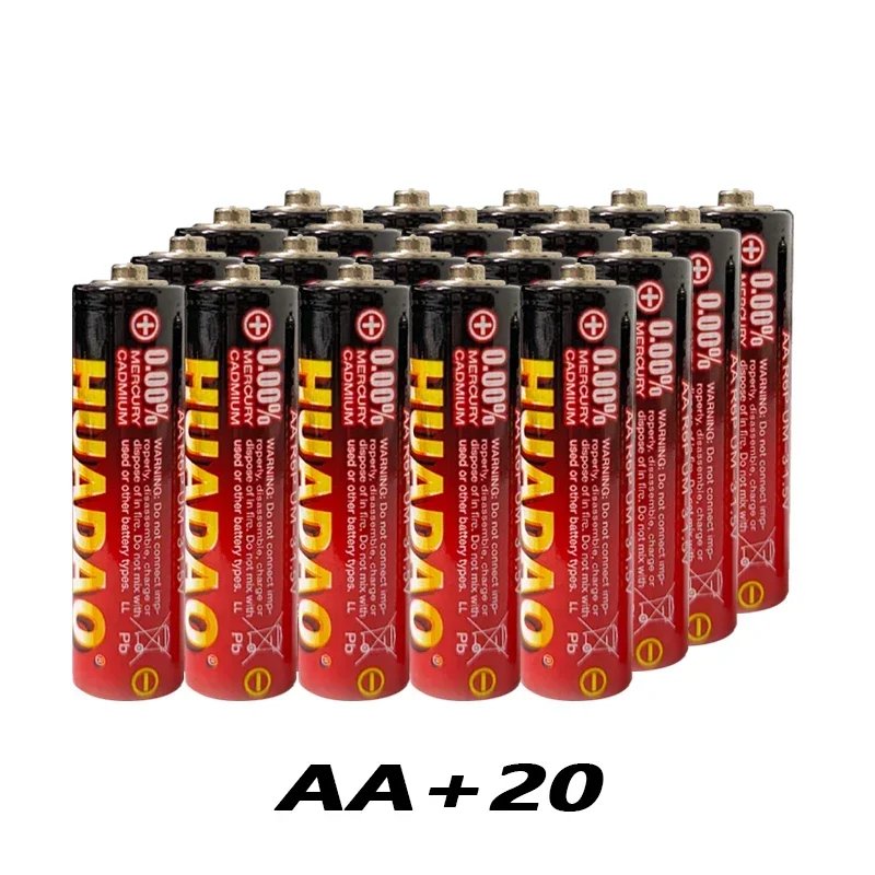 Batería alcalina AA de 1,5 V desechable utilizada para calculadoras, relojes, linternas, radios, ratones, reproductores de MP3, luces LED: Chocolate