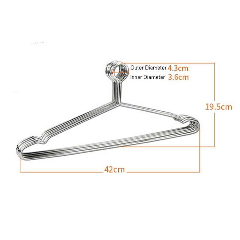 10 PCS Anti-theft Stainless Steel Clothes Hanger with Security Hook Metal Clothing Hanger for Hotel Used Closet Organizer X2