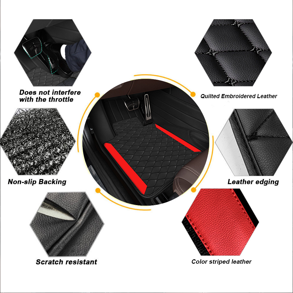 4 stücke Luxus Teppich Boden Matte Set Für Linkslenker Universal Auto Matte Schutz Pad Pu Leder Für Tragen-beständig Nicht Slip