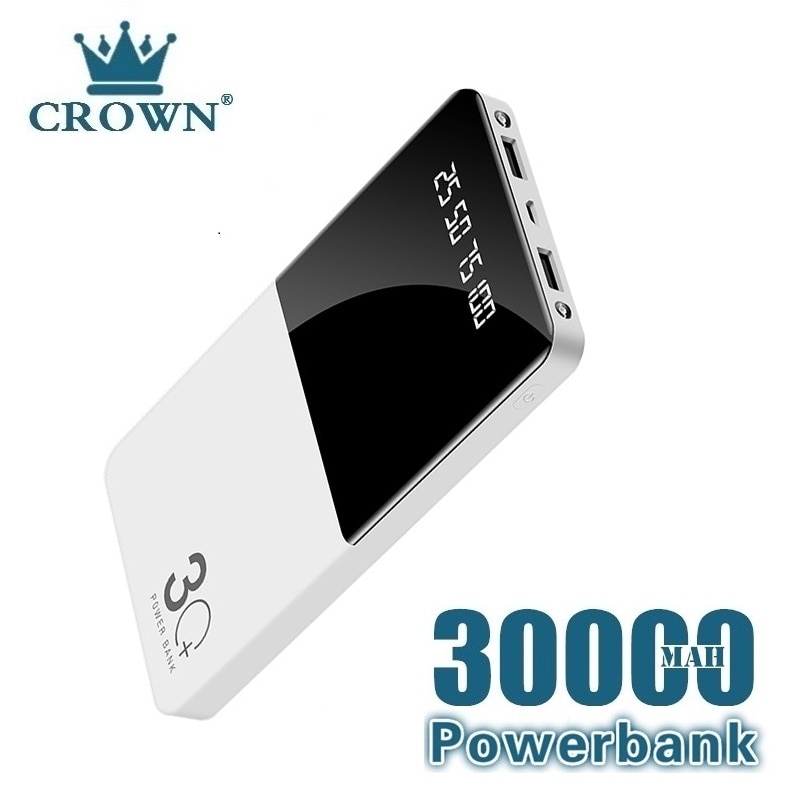 Power Bank 30000Mah Draagbare Power Bank Oplader Met Led Digitale Display Externe Batterij Voor Xiaomi Iphone7 8 X Xs