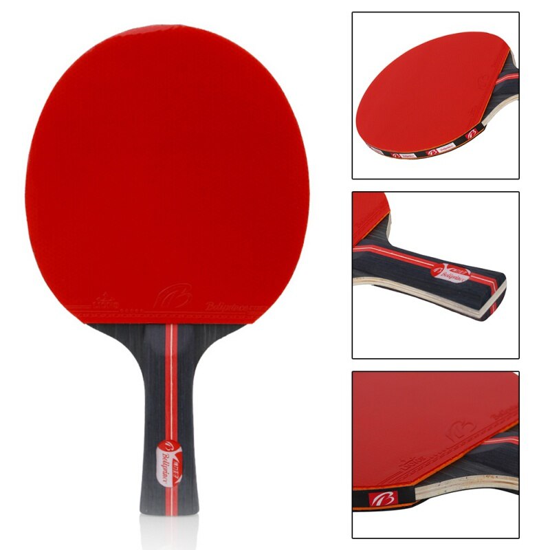 2Pcs Neue Verbesserte Carbon Tischtennis Schläger Set Super Leistungsstarke Ping Pong Schläger Bat Für Erwachsene Club Ausbildung