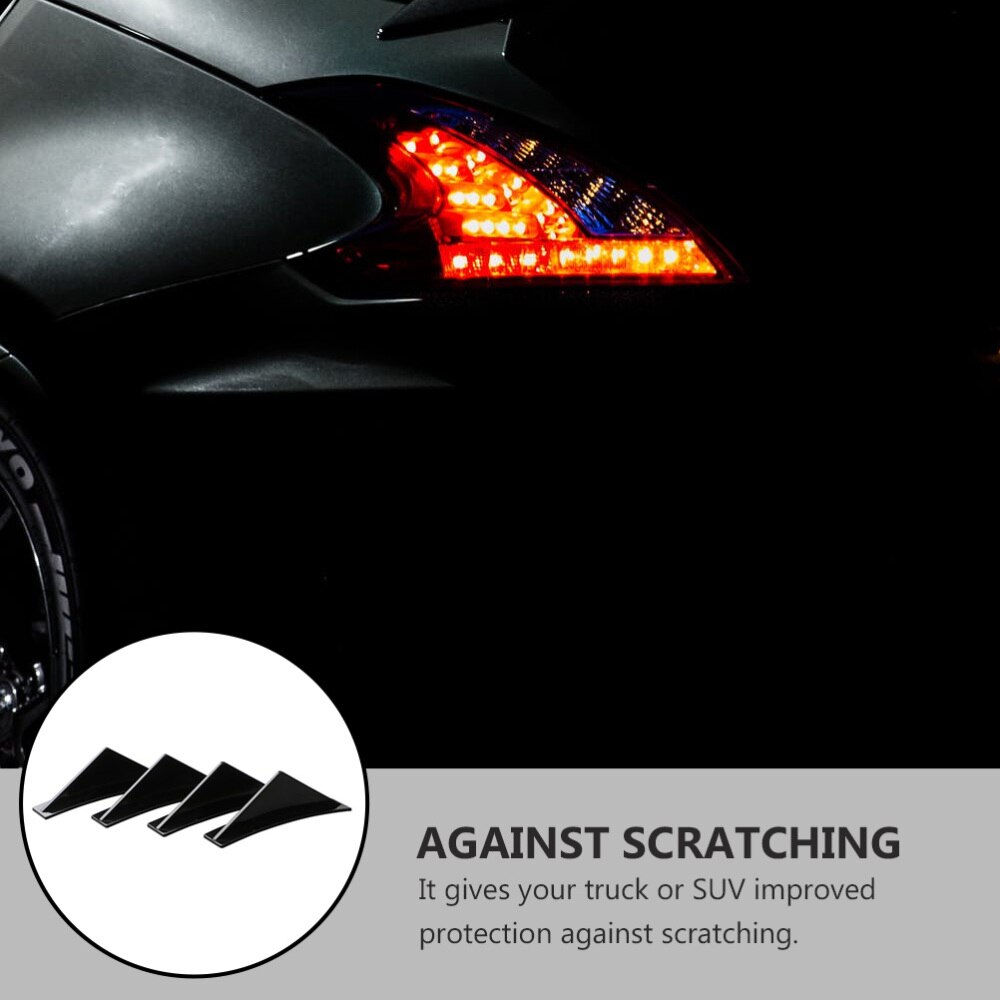 4 stk trekant bil karosseri spoiler universal bil-styling mini avledning bak spoiler