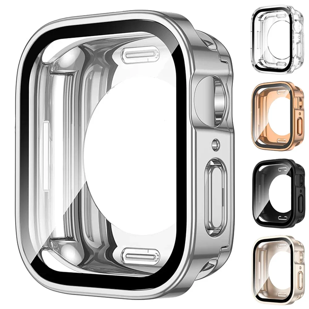 Waterproof Cover for Apple Watch Case 44mm 40mm 41mm 45mm Screen Protector Edge Bumper For IWatch Series 9 8 7 6 SE 5 4 Back 360