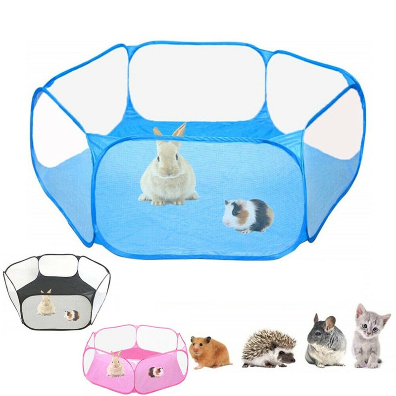 Bärbar husdjursbur tält lekhage andas djur hamster valp katt kanin hopfällbar lekplats staket