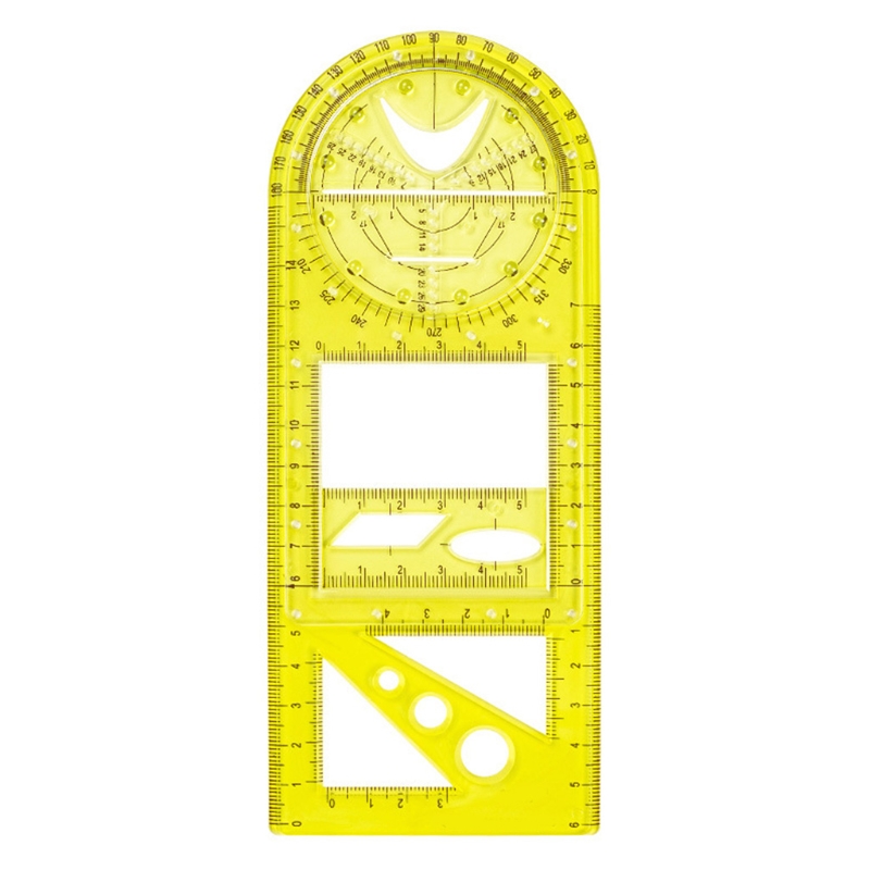 Geometric Drawing Template Measuring Tool for Artist Student Pattern Maker DIY for Kids Adults Durable