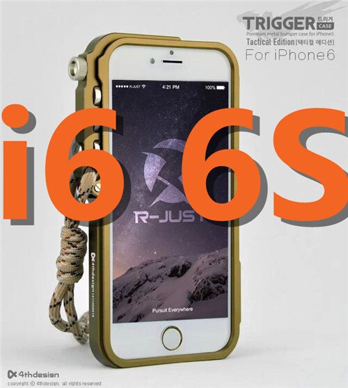 De lujo de gatillo de parachoques de Metal funda para iPhone 6x6 S 6 6 S 7 7 Plus 5 5S SE 4 4S de aluminio funda para el iPhone 7 caso