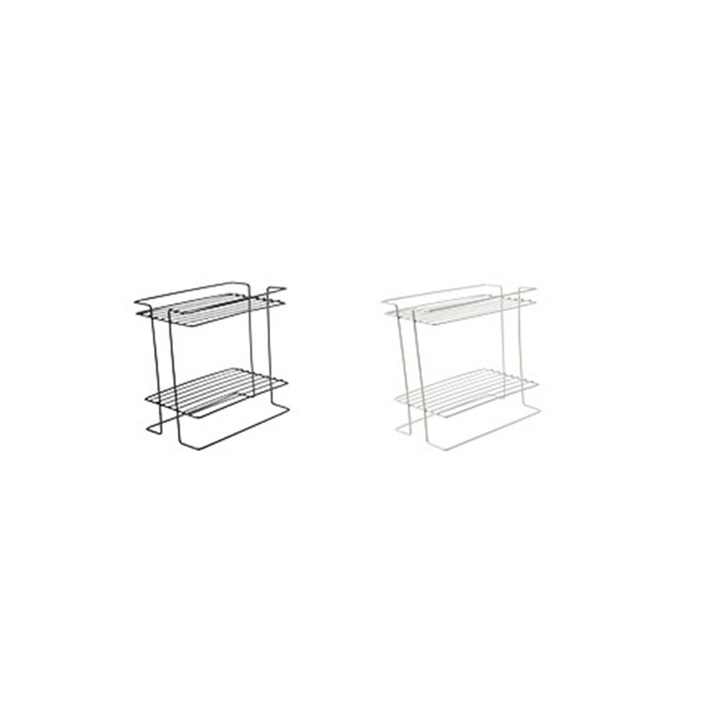 Cocina de doble cara encimera de hierro forjado estante de especias Almacenamiento de condimento suministros de estantería de cocina estante de suelo hogar