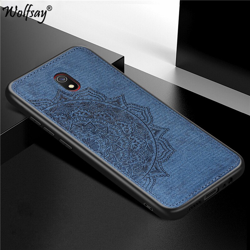 Voor Xiaomi Redmi 8A Case Soft Tpu Silicon Doek Textuur Hard Telefoon Case Voor Xiaomi Redmi 8A Beschermhoes Voor xiaomi Redmi 8A
