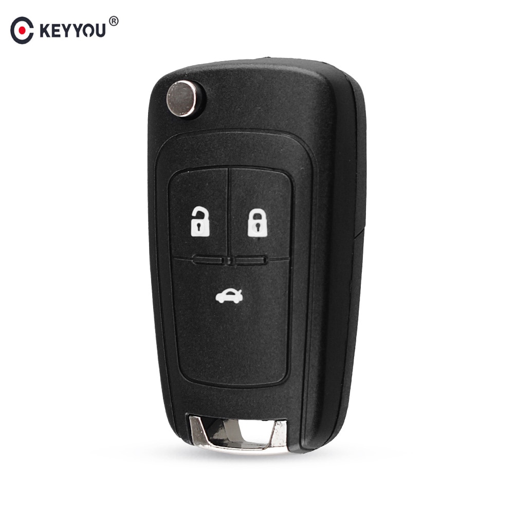 KEYYOU For OPEL VAUXHALL Insignia Astra Zafira For Chevrolet Cruze For Buick 3 Button Flip Folding Remote Car Key Shell
