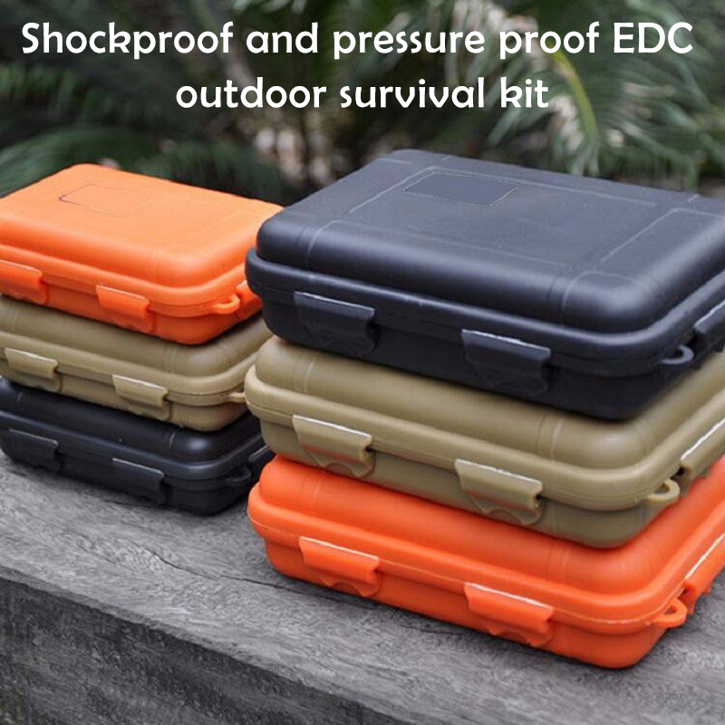 Outdoor Shockproof Box Protection Waterproof Boxes Tool Box Matches Case Holder For Storage Tools Travel Sealed Container