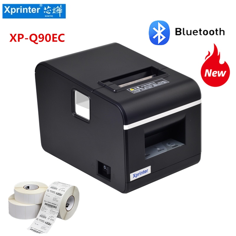 Xprinter Q90EC Thermal Receipt Printer Bluetooth POS Printer Print 20mm-58mm USB/LAN Bluetooth port