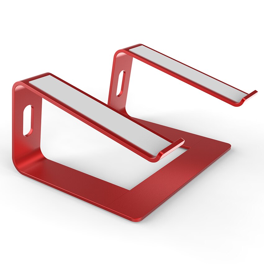 Laptop Stand Aluminium Houder Voor Laptop Notebook Pc Computer Ergonomische Beugel Metalen Standaard Notebook Houder Cooling Monitor Stand: Rood