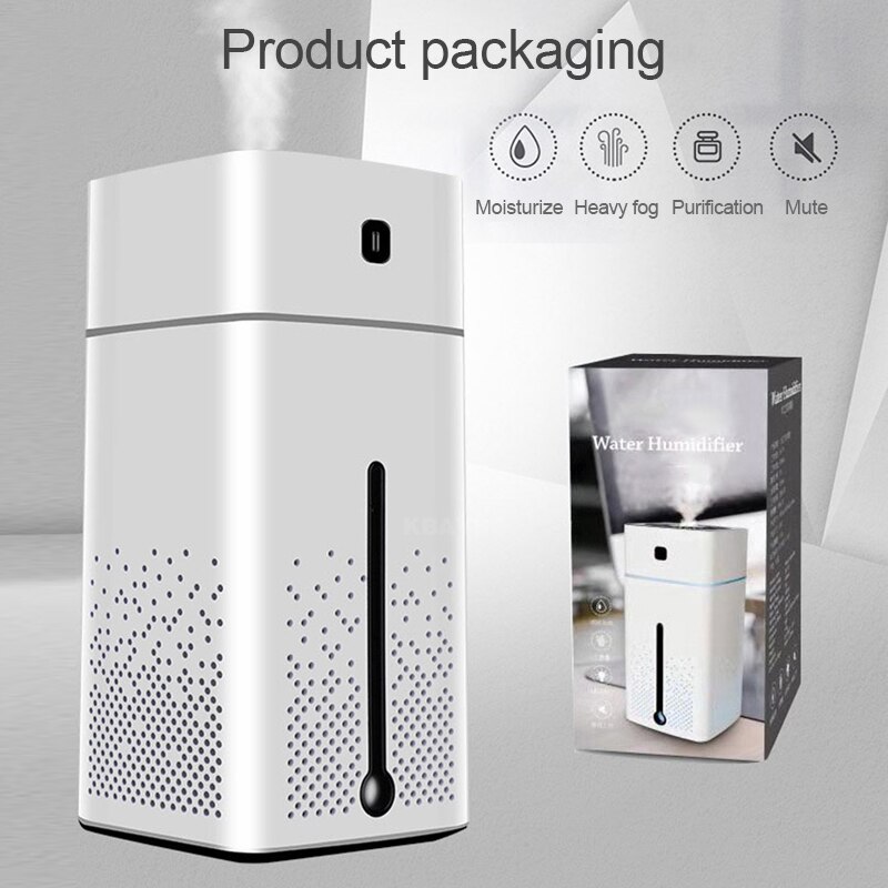 KBAYBO 1000ML USB Air Purifier Essential Aromas Oil Diffuser Ultrasonic humidificador Aromatherapy Large Capacity Mist Purifier