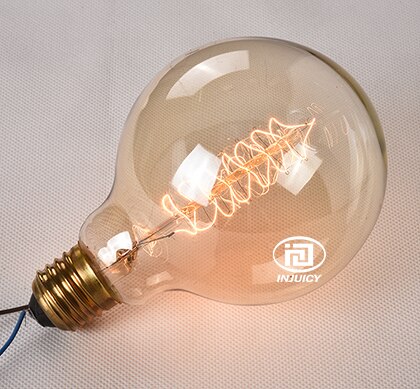 Vintage edison tungsten glödlampa  e27 skruv glödlampa 40w watt diamant dekorativ retro industriell belysning ljuskälla: G80 tråd 220v