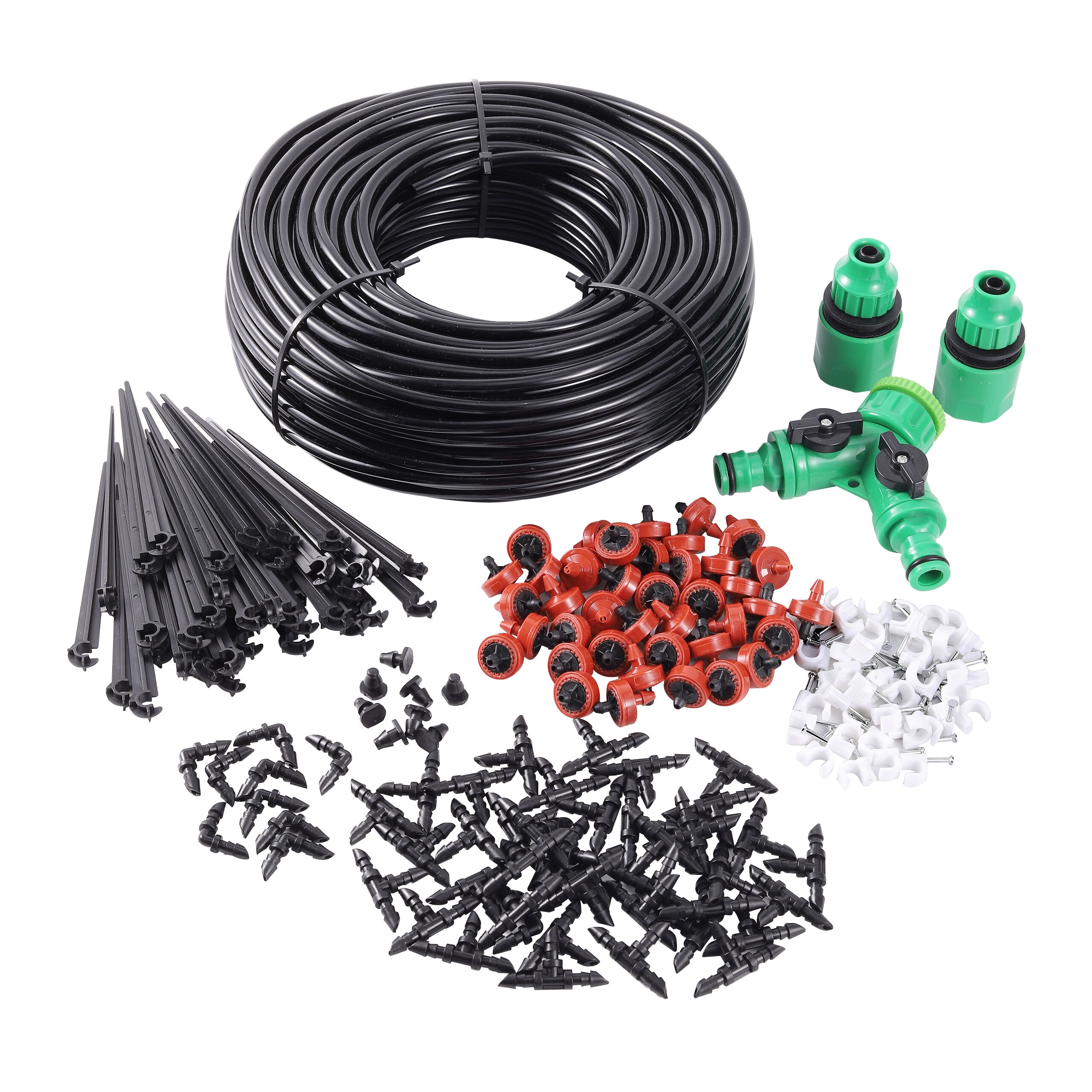 1 Set 10/15/20/25/30/40m Drip Irrigation Spot Watering Kit 2L Drip Emitter Garden Agriculture Irrigation Compensation Regulator