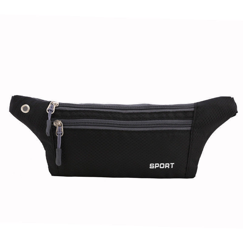 Brand Women Sports Running Belt Waist Pocket Bum Bags Cycling Jogging Travel Pack Wallet: Black