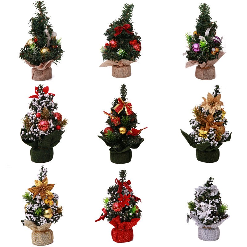 20cm bord juletræ dekoration fyrretræ mini xmas træ juledekorationfestival miniature træ år