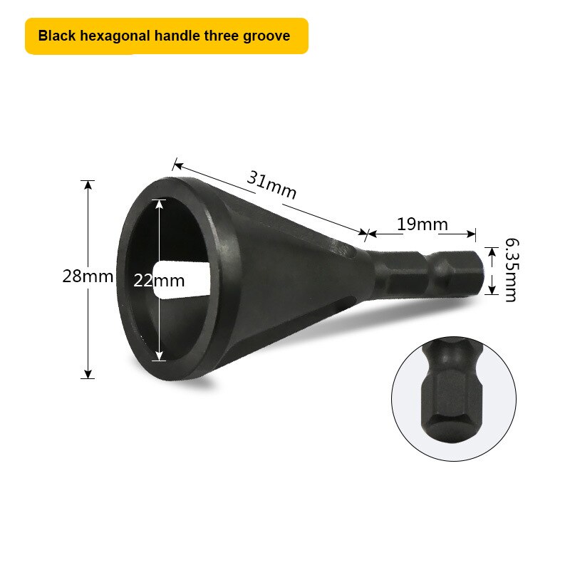 Ontbramen Externe Afschuining Tool Roestvrij Staal Verwijderen Burr Gereedschap Voor Metalen Boren Tool: Black type3