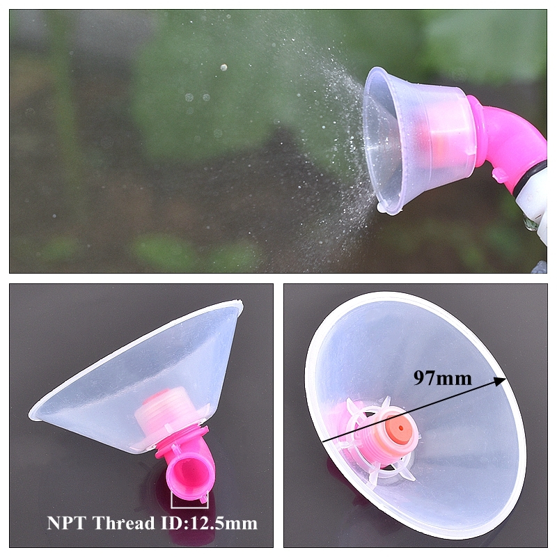 2Pcs Garden Irrigation Watering Atomizing Sprayer Nozzle Adjustable Spray Mode Nozzle Hand Pressure Pesticide Spraying Accessory: Burgundy