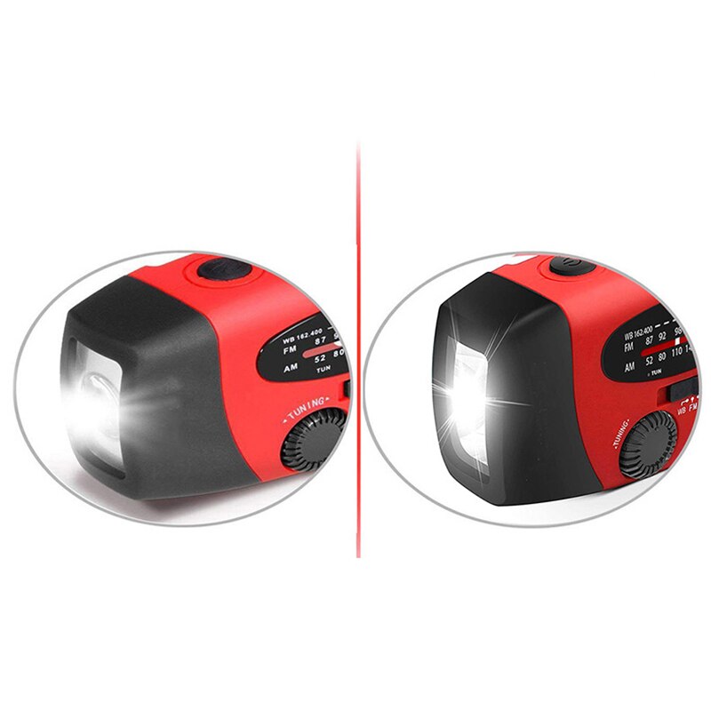 Caricatore USB manovella banca di energia esterna elettrica dinamo torcia multifunzione Radio di emergenza portatile ad energia solare