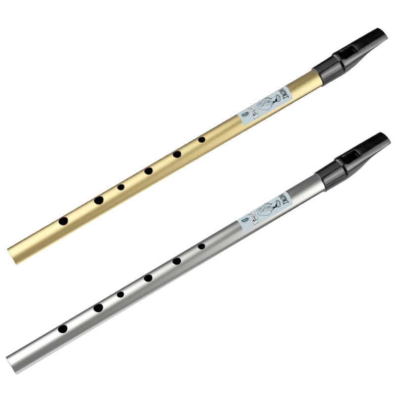 YN-NAOMI Traditional Irish Tin Whistle Penny Whistle Key of D Irish Whistle Six-Holed Woodwind Instrument