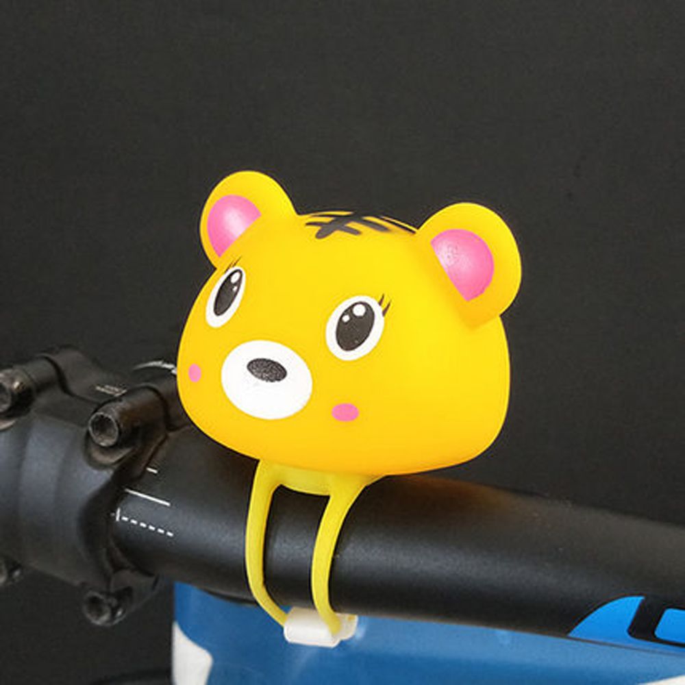 Riding Cartoon Ring Bell Sound Alarm Animal Air Horn Bicycle Horn Bicycle Ring Bell Bicycle Head Light Bell Kids Bike Bell: Red