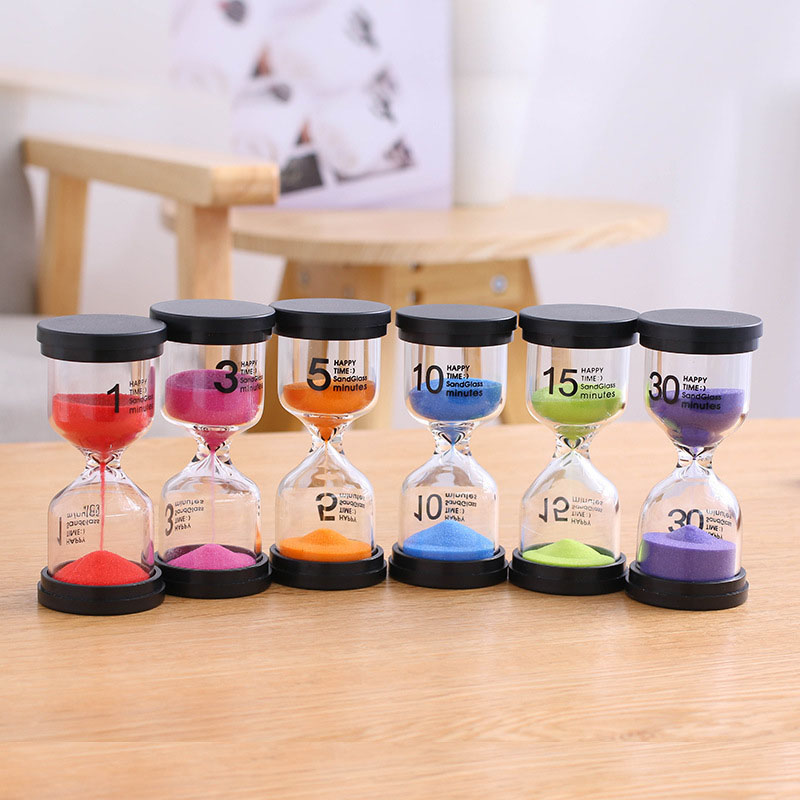 Desktop Sand Clock Timer 10 Minutes / 15 Minutes / 30 Minutes Children's Brushing Striking Hourglass Timer Home Decorations