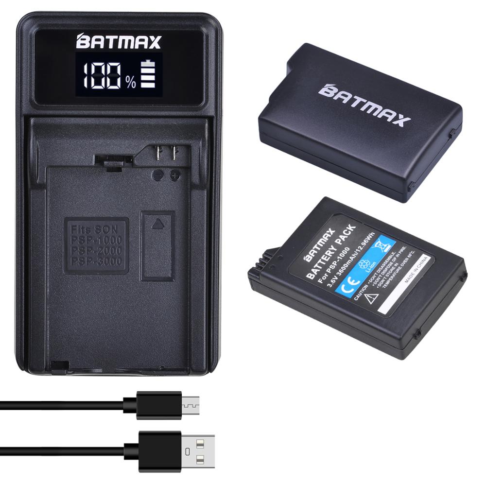 Batmax 3600 Mah Batterij + Led Usb Lader Voor Sony Psp 1000 Playstation Portable PSP1000 Console Vervanging Batterijen