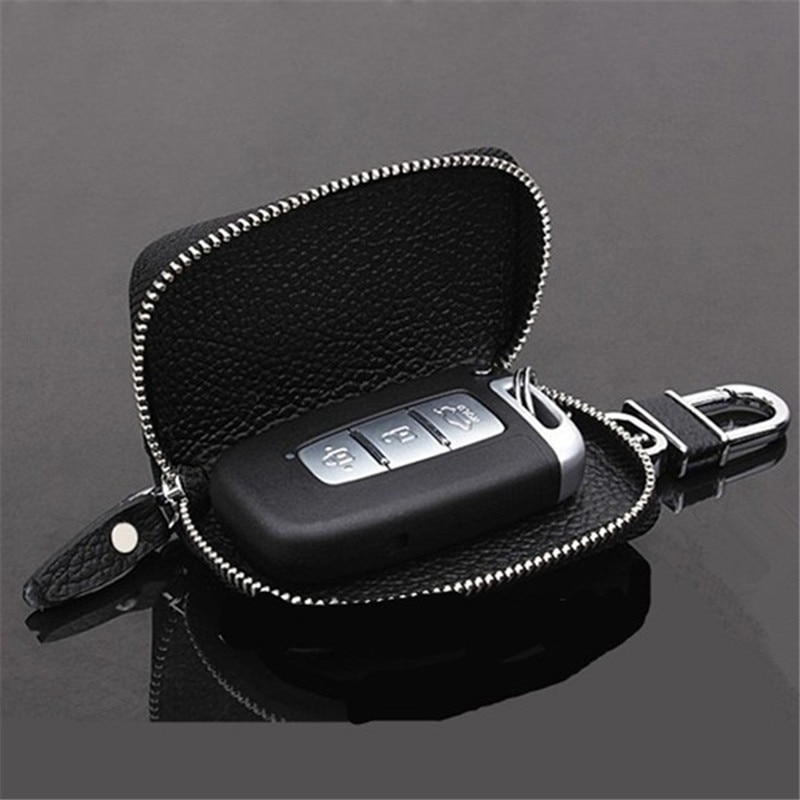 PU Leder Auto Schlüssel Geldbörsen Männer Frauen Schlüssel Halfter Haushälterin Schlüssel Organizer Keychain Abdeckung Reißverschluss Schlüssel fallen Taschen Schlüssel Beutel brieftasche