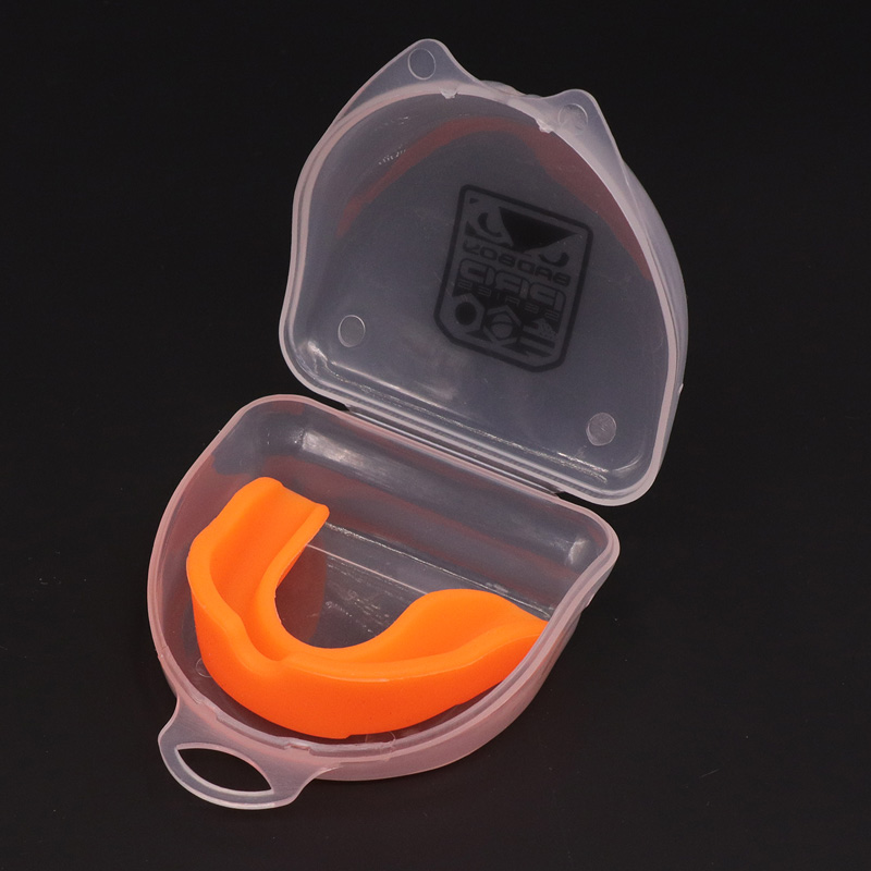 Protège-bouche de Sport, Protection Anti-molaire, pour boxe, Sanda, karaté, Taekwondo, combat, basket-ball, Football: Orange with Box