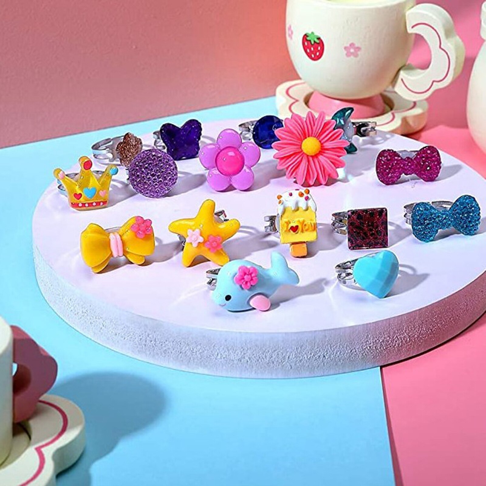 Meisje Jewel Ringen Sieraden Prinses Ringen Speelgoed Accessoires