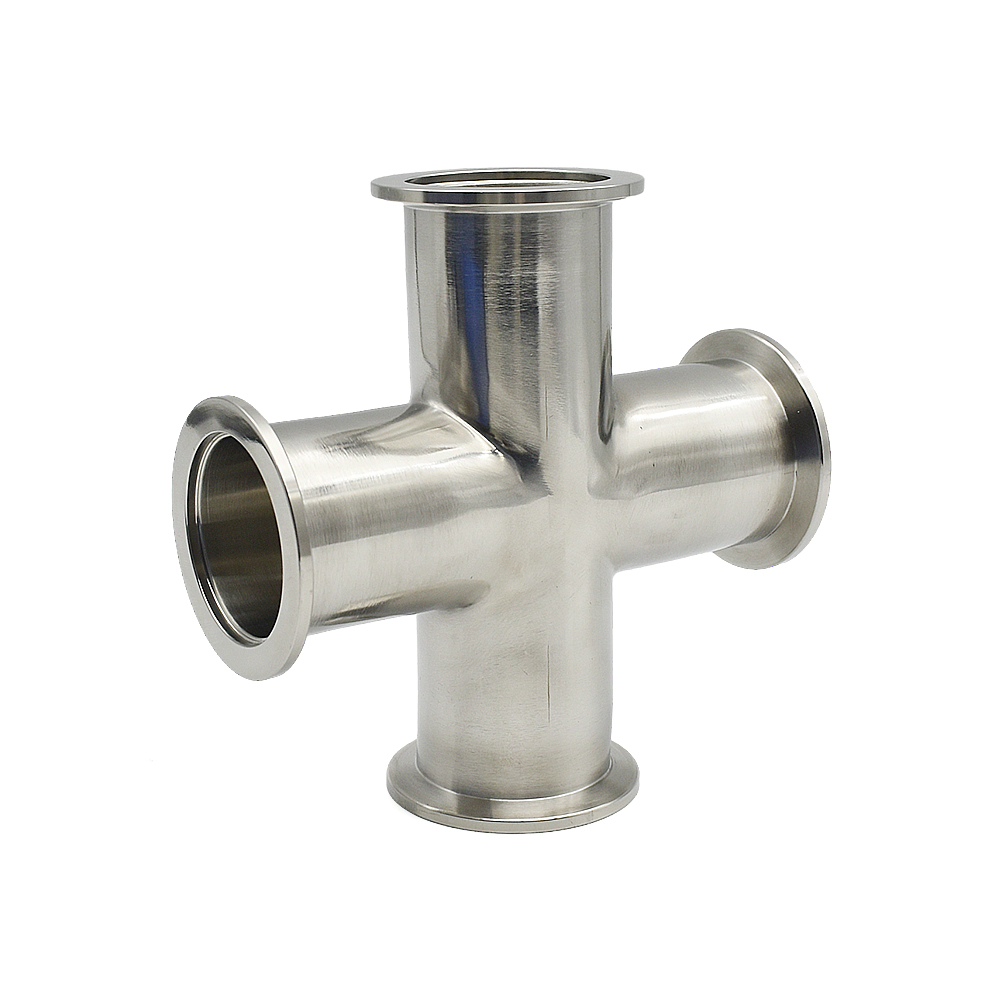 KF16/KF25/KF40/KF50 Vacuum Fittings 304 Stainless Steel Elbow/Tee/Four-Way Flange Joints High-Pressure Clamp Connector: black / 1/16”