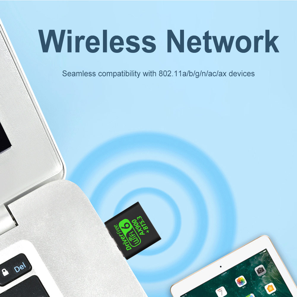 Adapter USB WiFi 6 Bluetooth 5.3 2 w 1 Dongle Dual Band 2.4/5.8GHz Mini USB SB WiFi Network Wireless Wlan Receiver Driver Free