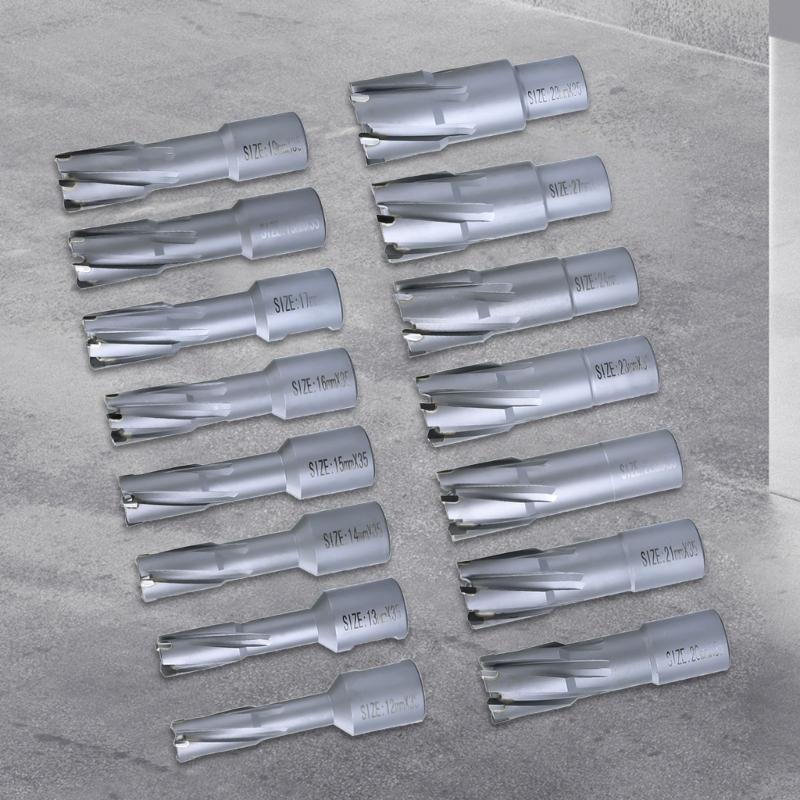 A2be diameter 12-28mm x 35mm tcts ringformad fräs weldon-skaft 35mm legeringsborr metallhål
