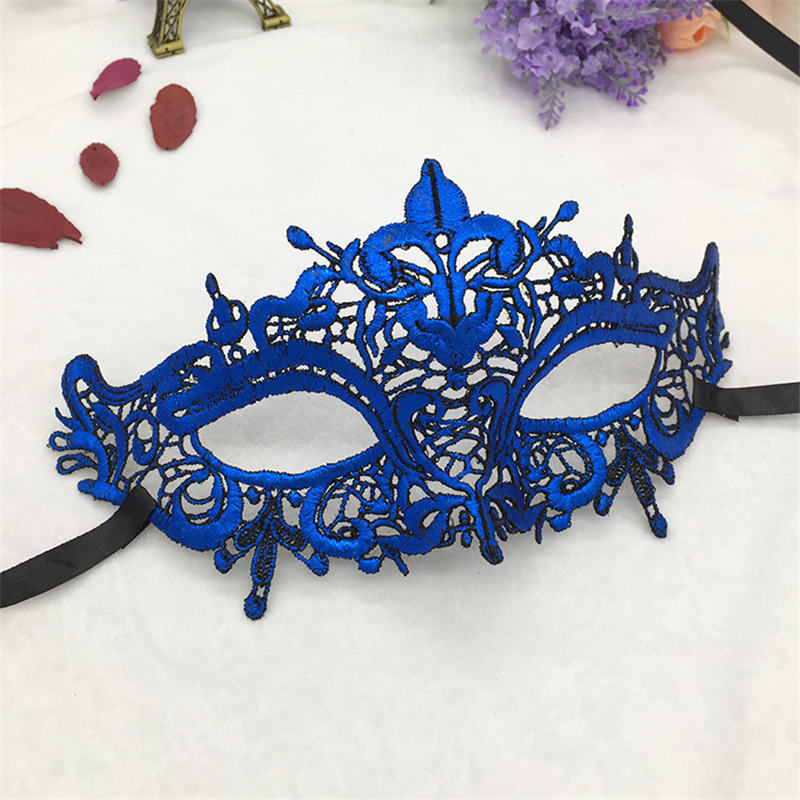 Masques mascarade ajourés en dentelle pour dames | Masques pour bal d'halloween, demi-masques de fête, fournitures de fête, noir blanc #30: TB