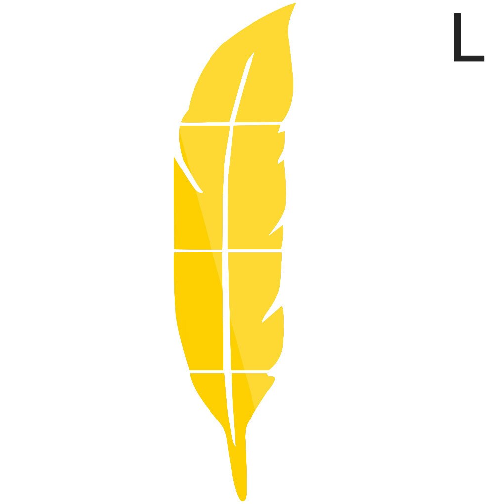 Muursticker spiegel plakkend 3d acryl waterdichte veren muursticker voor thuis slaapkamer muurdecoratie: L rechts goud